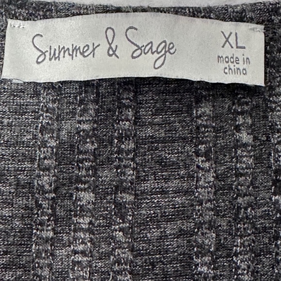 Summer & Sage Ribbed Grey Dress Size XL NWOT - Picture 3 of 8